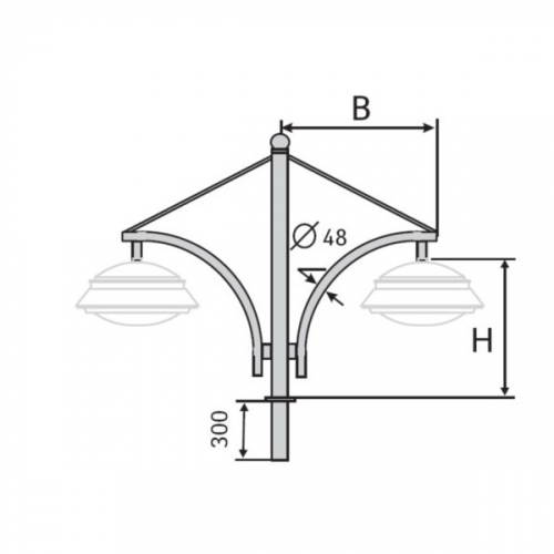 К46-0,5-0,5-1-5 кронштейн однорожковый
