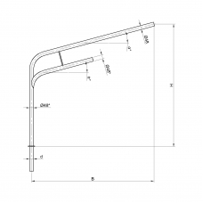 Консольный кронштейн двухрожковый К9-2,0-2,5-1-1