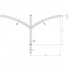 Консольный кронштейн двухрожковый К73-1,5-1,0-1-1
